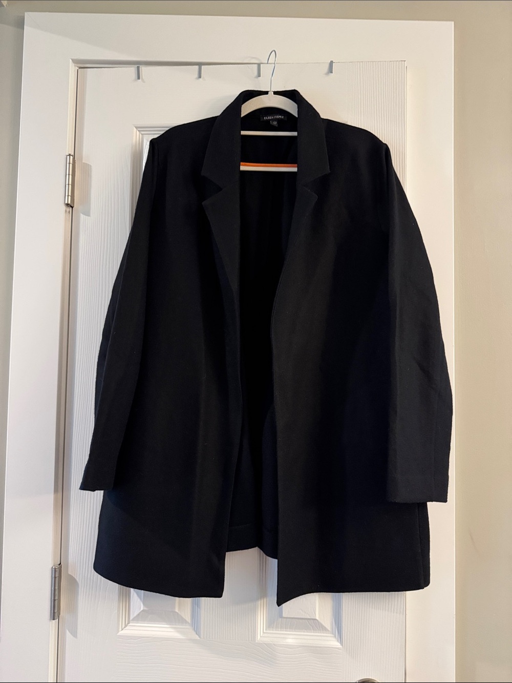 Eileen Fisher Black Open-Front Blazer Jacket